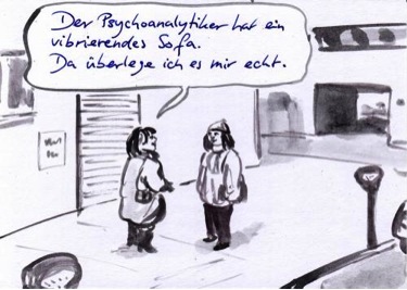 Cartoon BOB: Psychoanalytiker